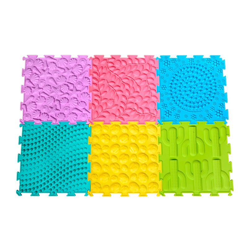 SDFIT - Tapetes Sensorial Niños Set 6 Piezas Cuadrados A7 Sr2505