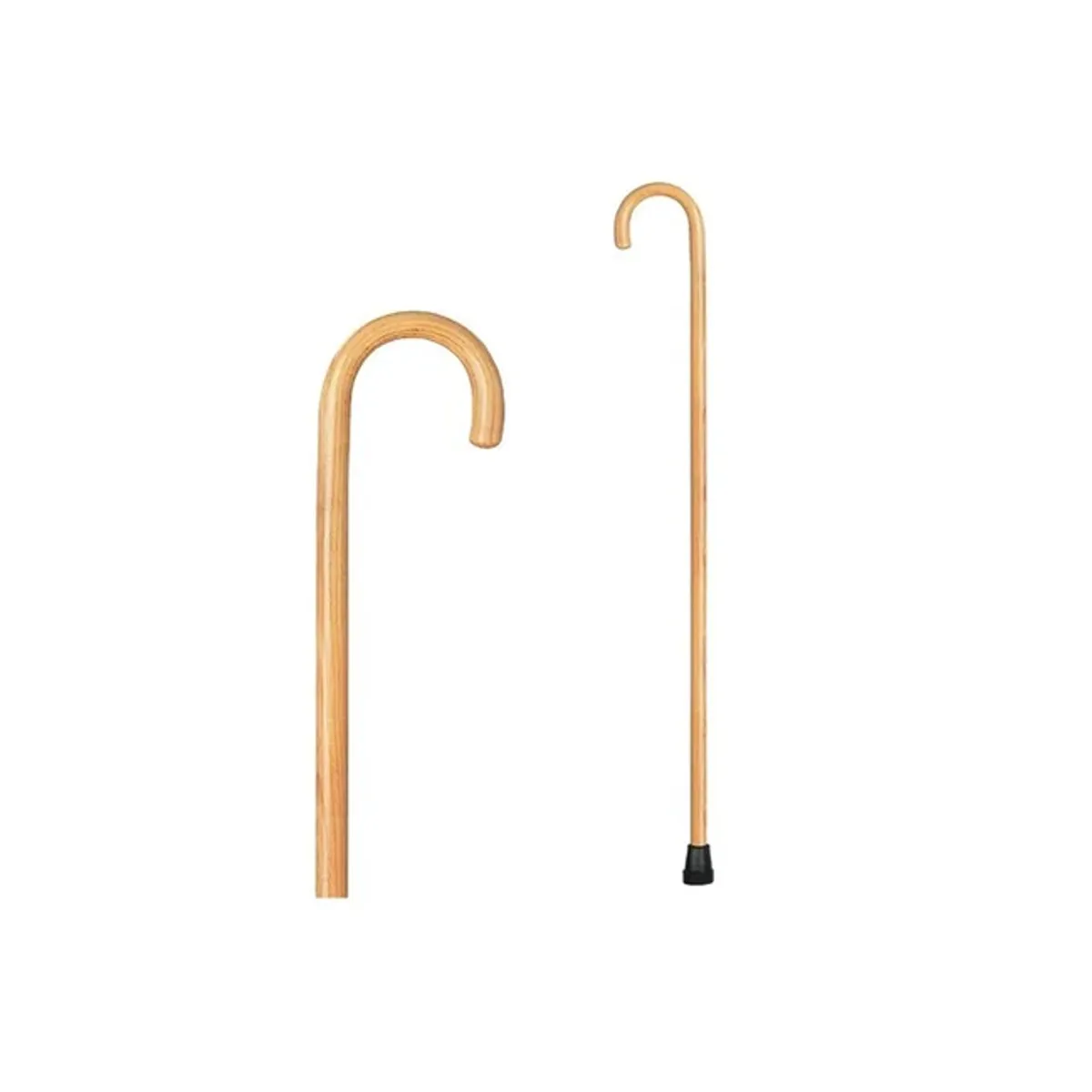 GENERICO - Basto adulto mayor de madera solida mango curvo 90cm