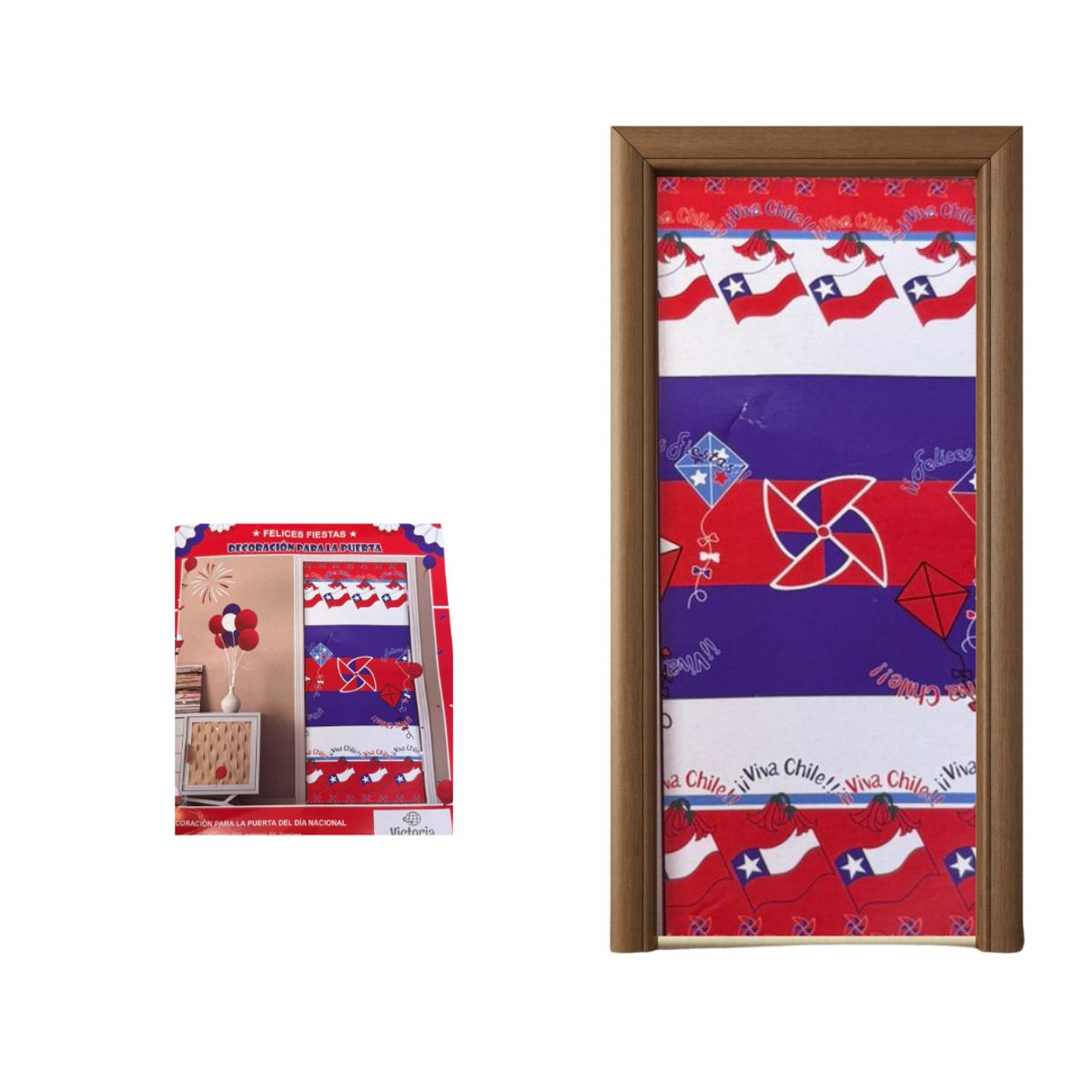 GENERICO - Fundas Para Puertas Elástica Decoracion Fechas Patrias Chile