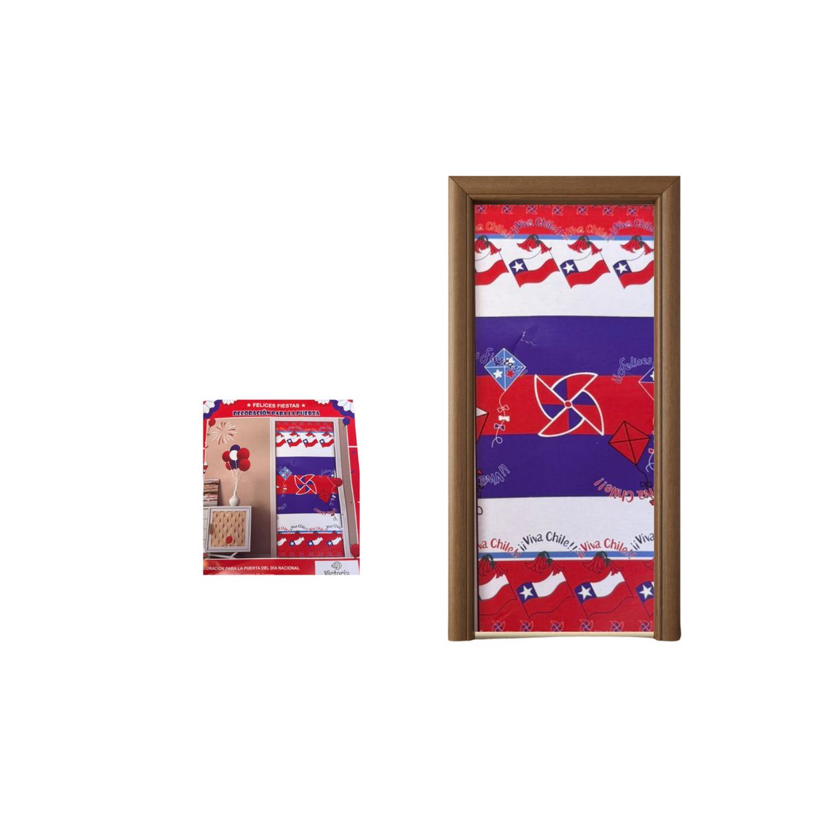 GENERICO - Fundas Para Puertas Elástica Decoracion Fechas Patrias Chile