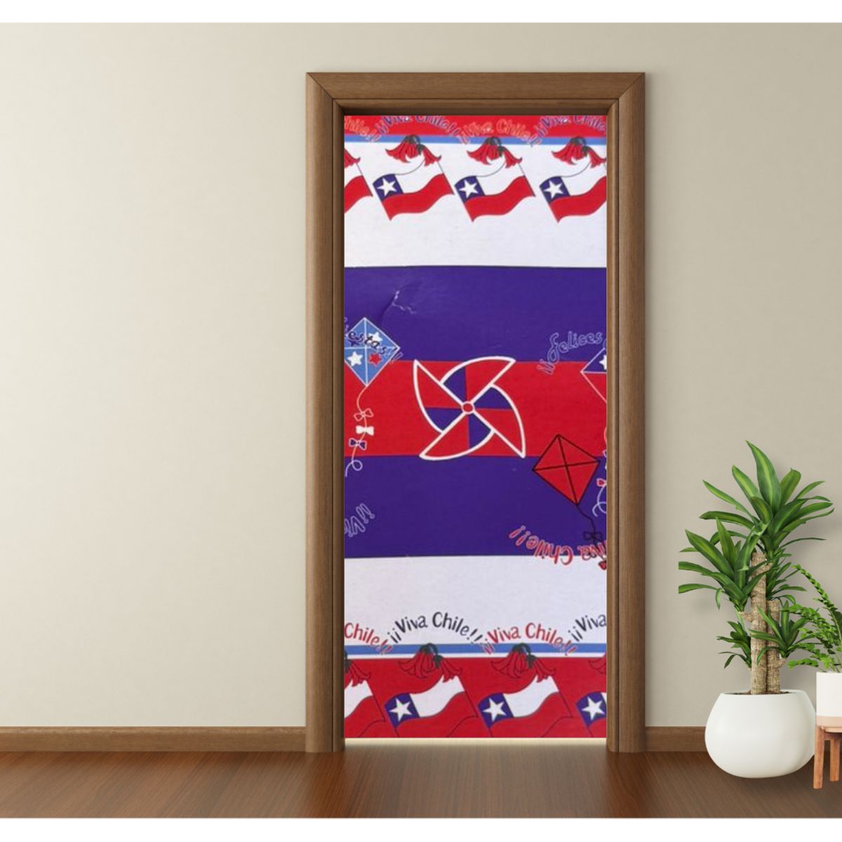 GENERICO - Fundas Para Puertas Elástica Decoracion Fechas Patrias Chile