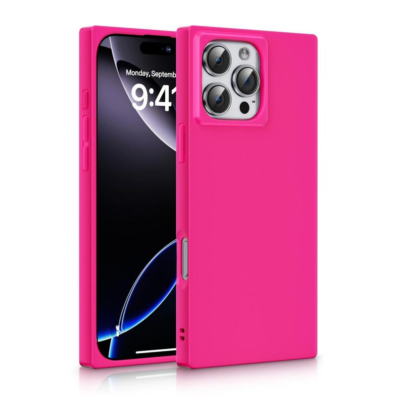 KBOD - Carcasa Cuadrada Kbod Blox Color Para iPhone 16 Pro Max Fucsia