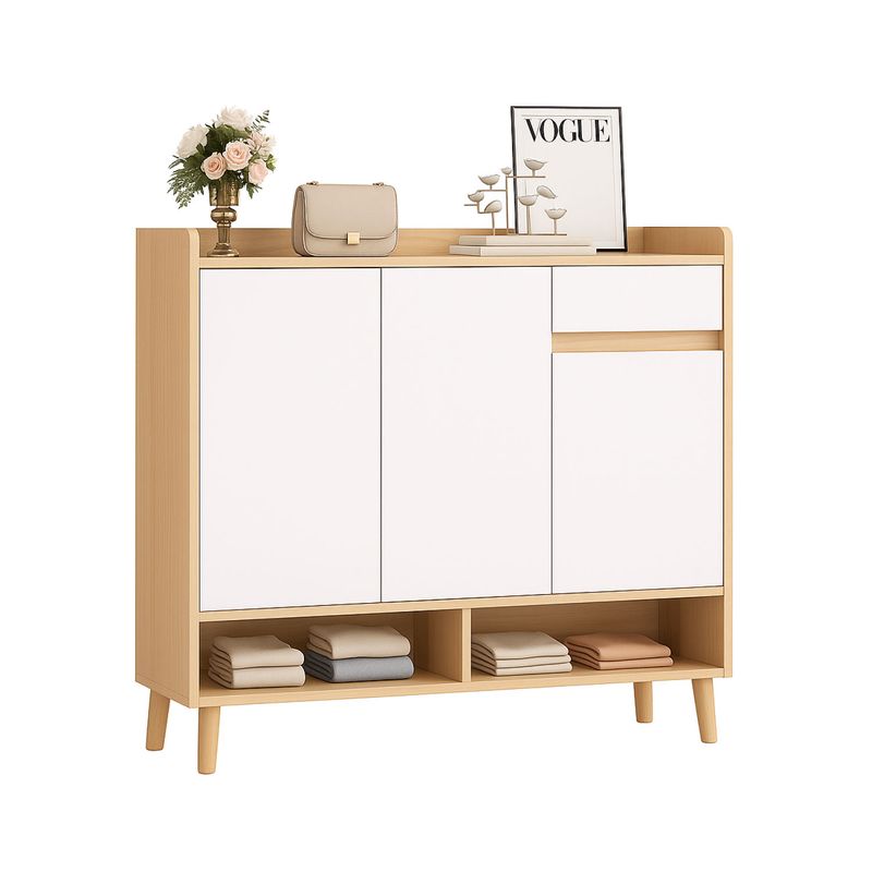 MUNDO ONLINE - Zapatero Bicolor Elegance 3 Puertas Organizador Estante 101 cm
