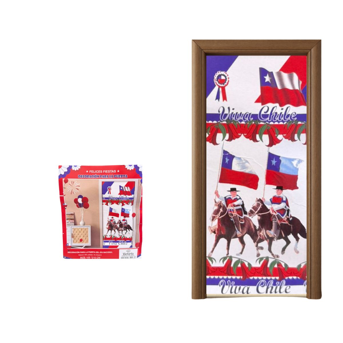 GENERICO - Fundas Para Puertas Elástica Decoracion Fechas Patrias Chile