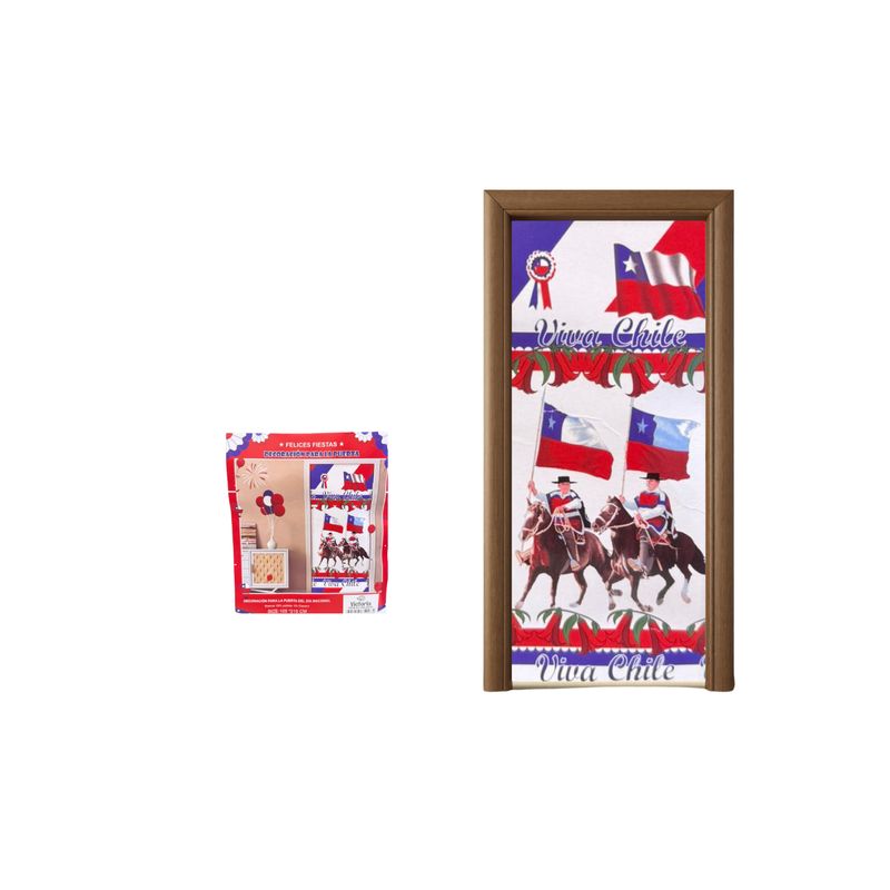 GENERICO - Fundas Para Puertas Elástica Decoracion Fechas Patrias Chile