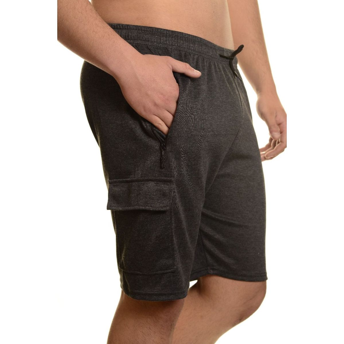 LIKE SHOP - Short Bermuda Deportivo Cargo Hombre Bolsillos Cierre 7005