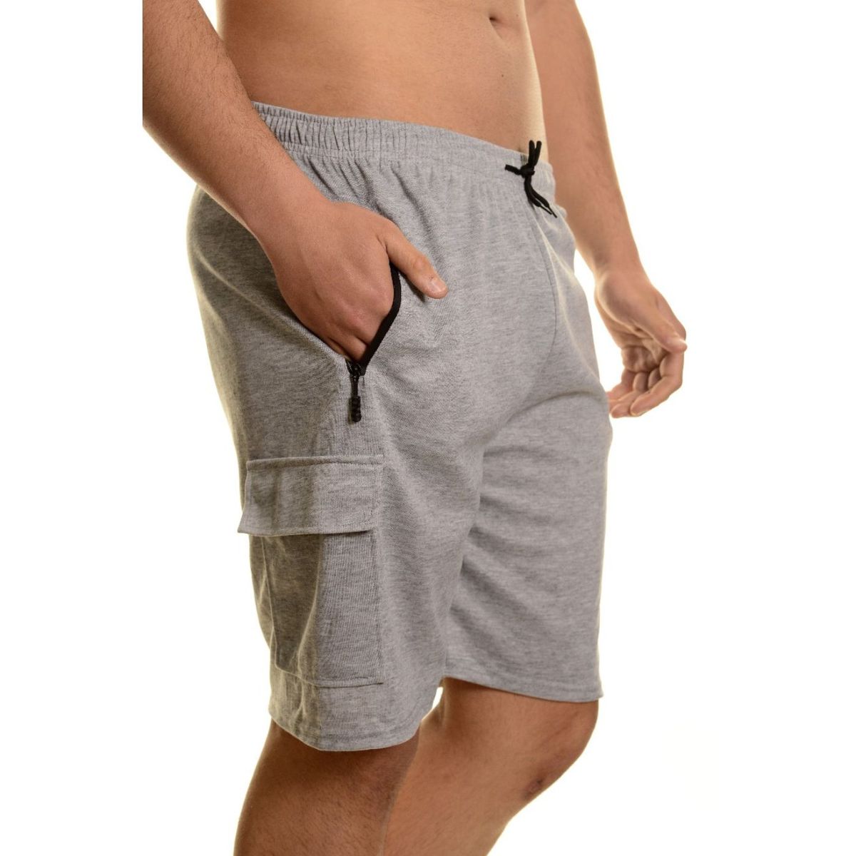 LIKE SHOP - Short Bermuda Deportivo Cargo Hombre Bolsillos Cierre 7005
