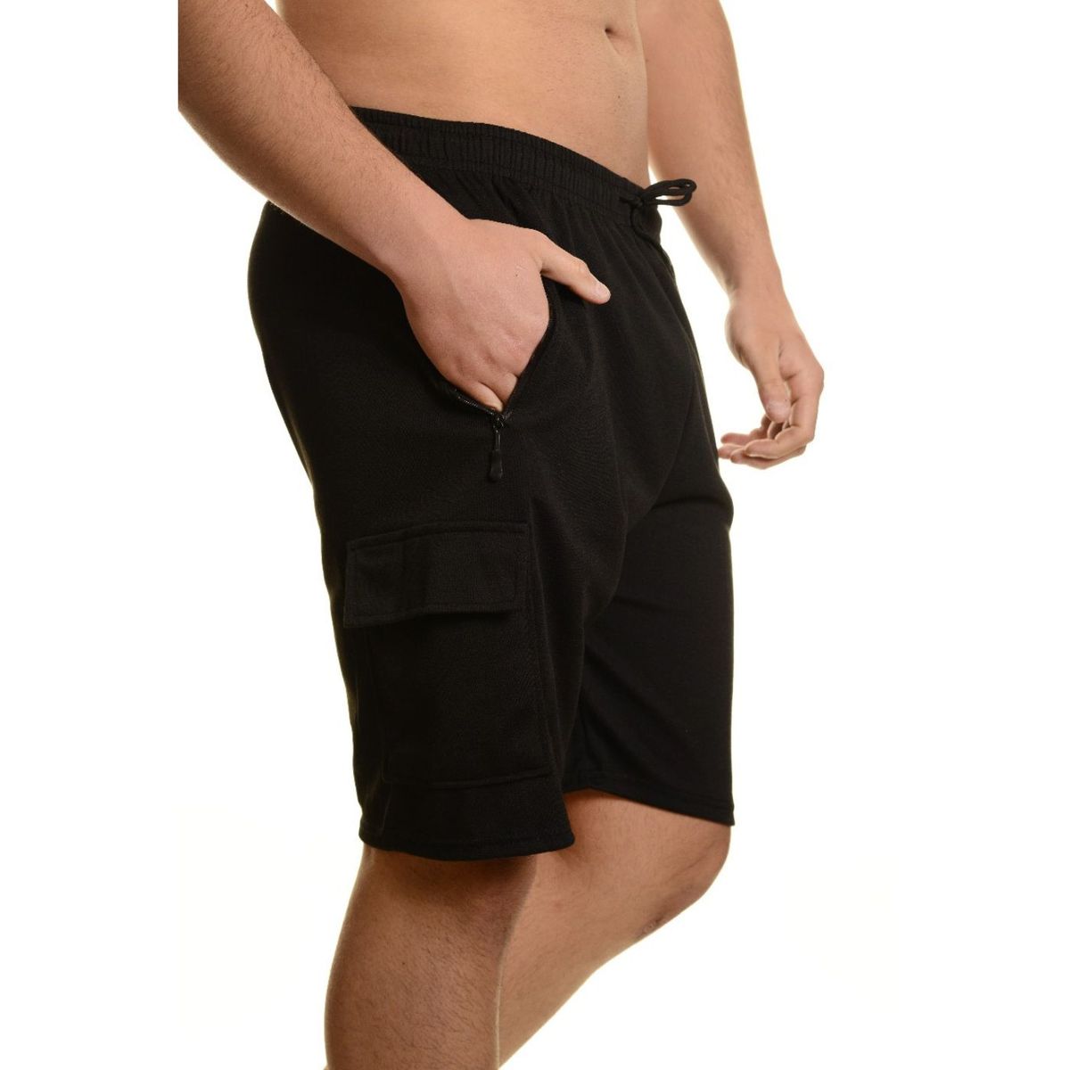 LIKE SHOP - Short Bermuda Deportivo Cargo Hombre Bolsillos Cierre 7005