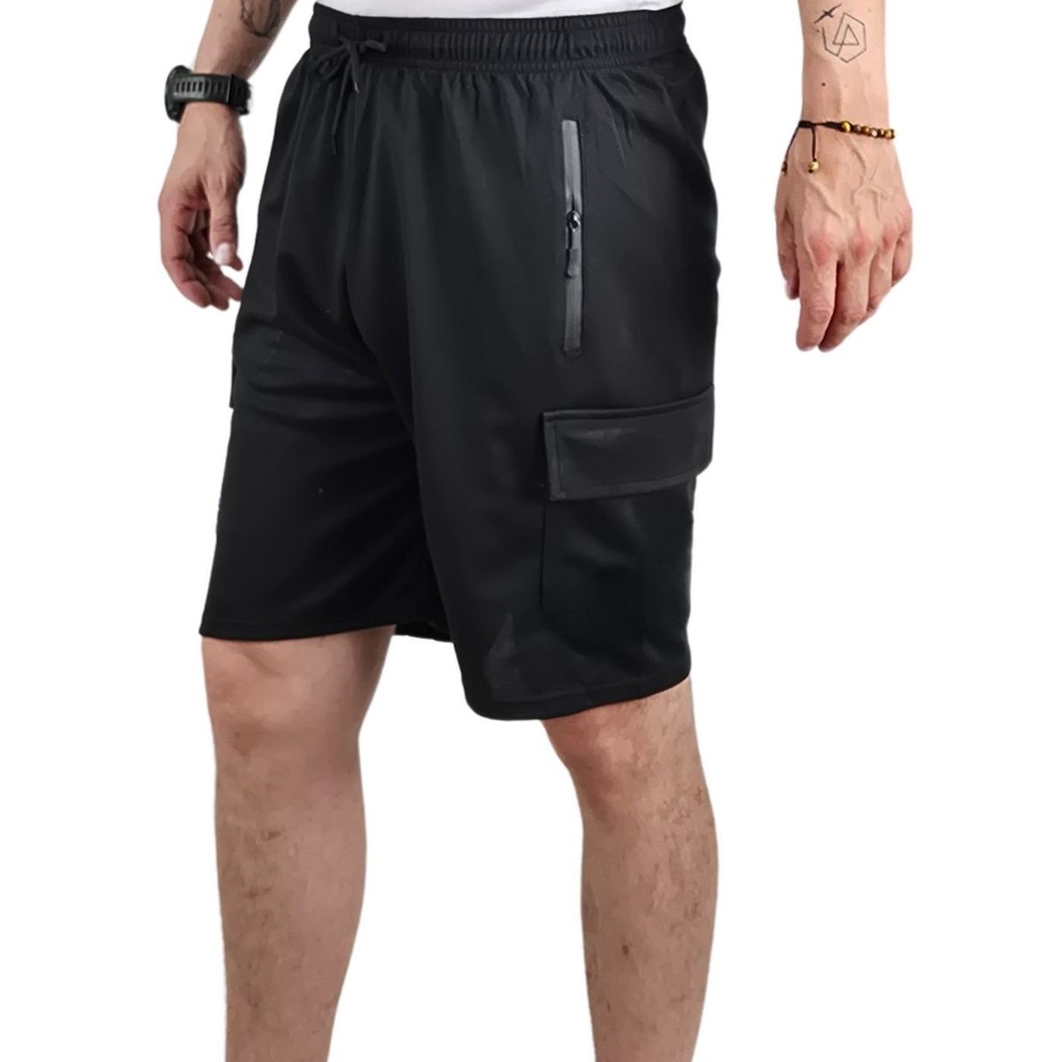 LIKE SHOP - Short Bermuda Deportivo Cargo Hombre Bolsillos Cierre 7005