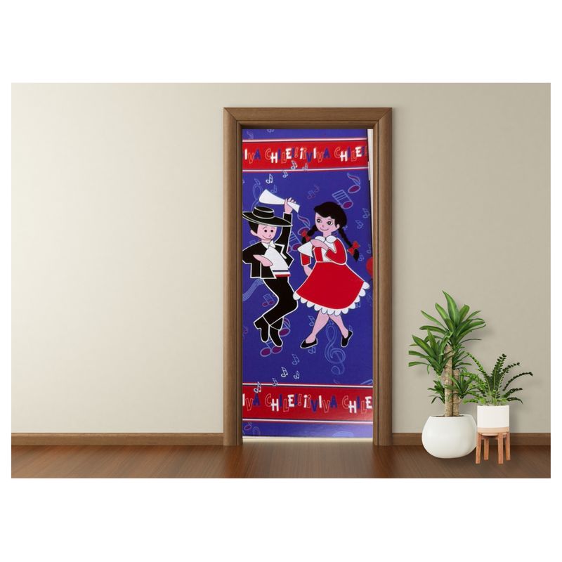 GENERICO - Fundas Para Puertas Elástica Decoracion Fechas Patrias Chile
