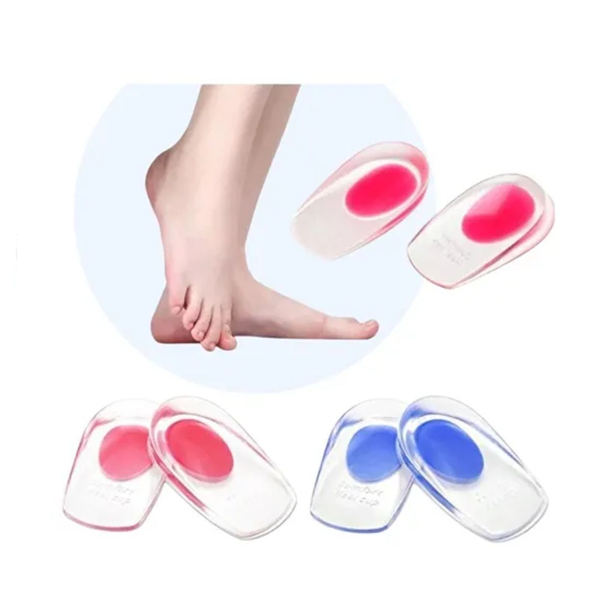 GENERICO - 3 par plantillas ortopédica taloneras espolón calcáneo f tam