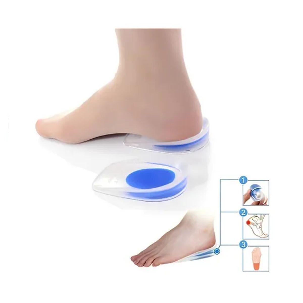 GENERICO - Plantillas ortopedicas taloneras silicona plantillas gel por