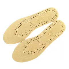 GENERICO - Plantillas de cuero anti transpirable ultra finas 2 pares co