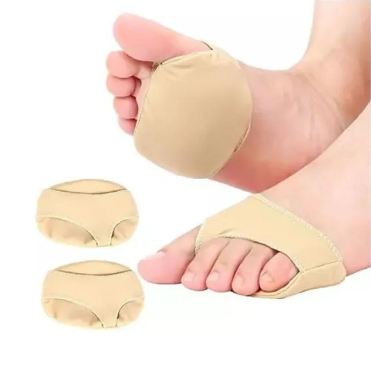 GENERICO - Cojin metatarso almohadilla de gel con soporte de tela par