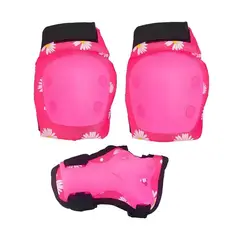 GENERICO - Set de protección niñas codera rodillera muñequera rosado co