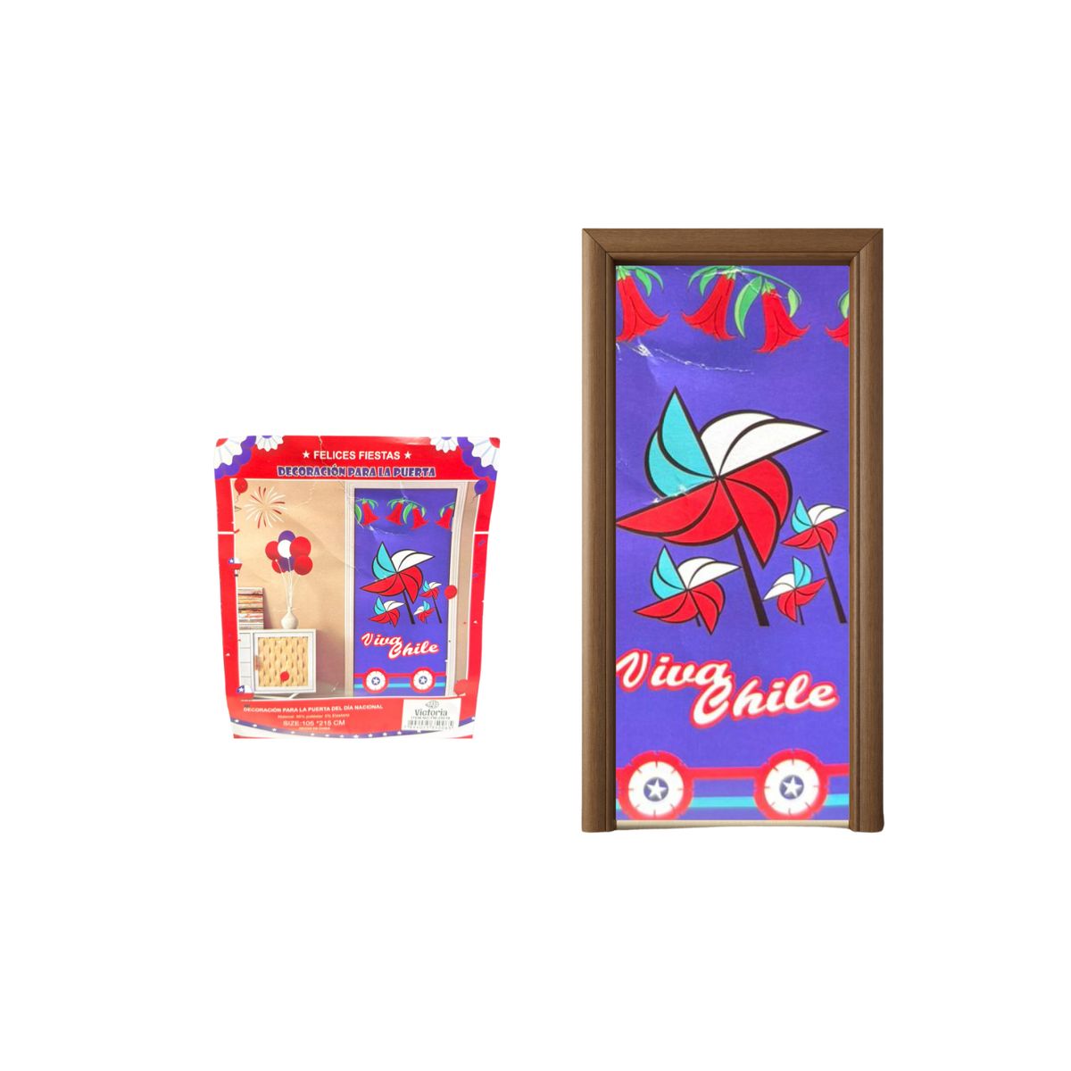 GENERICO - Fundas Para Puertas Elástica Decoracion Fechas Patrias Chile