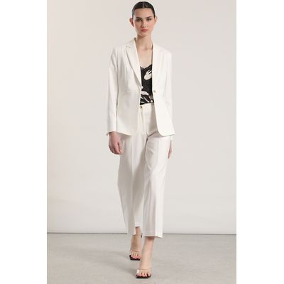 Imagen 2 del producto Blazer entallado cierre oculto mujer crudo