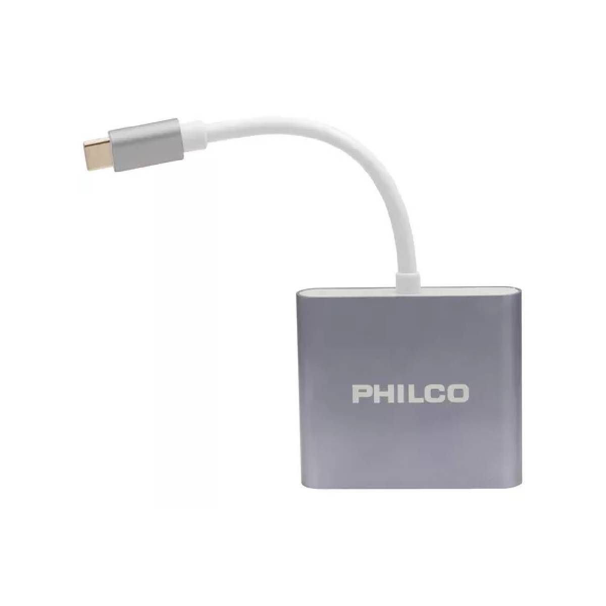 PHILCO - 3 EN 1 HUB TIPO C A HDMI + USB 3.0 PHILCO