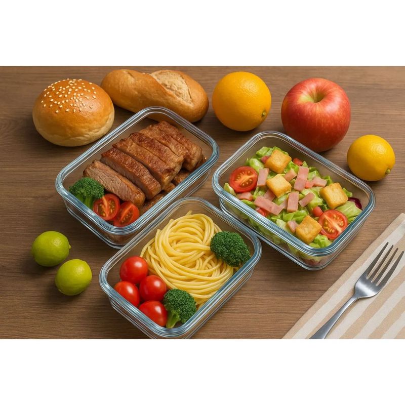 ALLEGRA - Set 10 Contenedores Hermeticos Alimentos De Vidrio Allegra