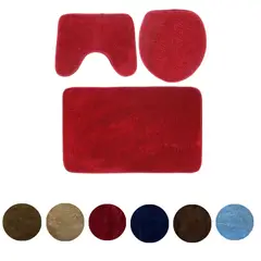 HOMEY - Juego de Alfombras para Baño, 3 Piezas, Colores Surtidos.
