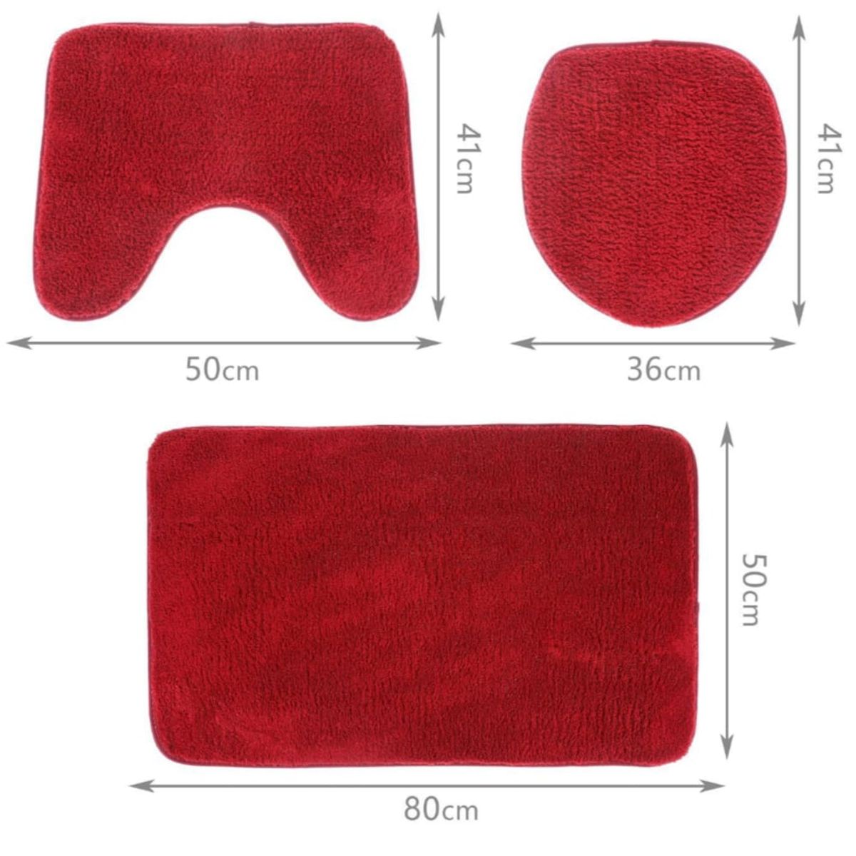 HOMEY - Juego de Alfombras para Baño, 3 Piezas, Colores Surtidos.