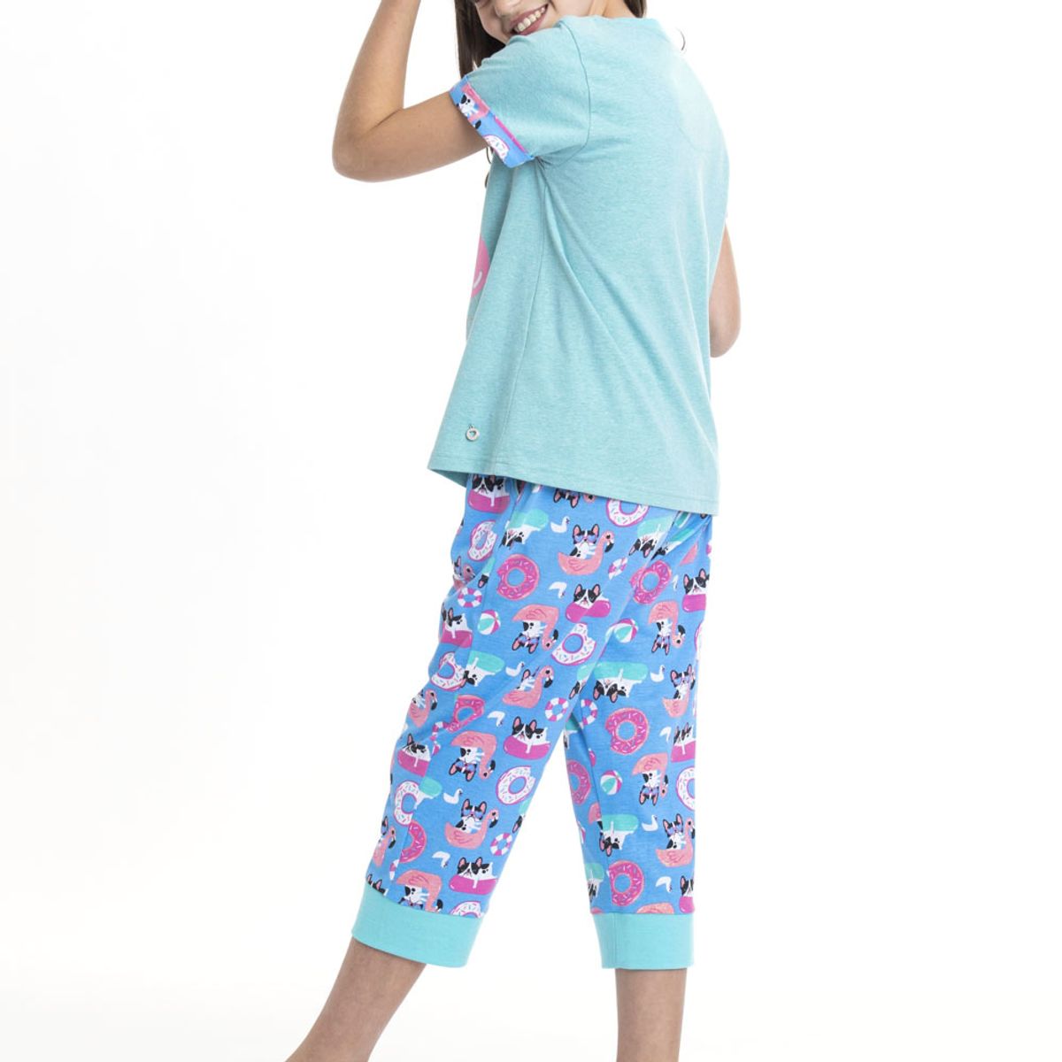 LADY GENNY - Pijama De Algodón Estampado Para Niñas Con Glitter