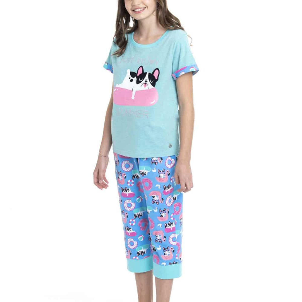 LADY GENNY - Pijama De Algodón Estampado Para Niñas Con Glitter