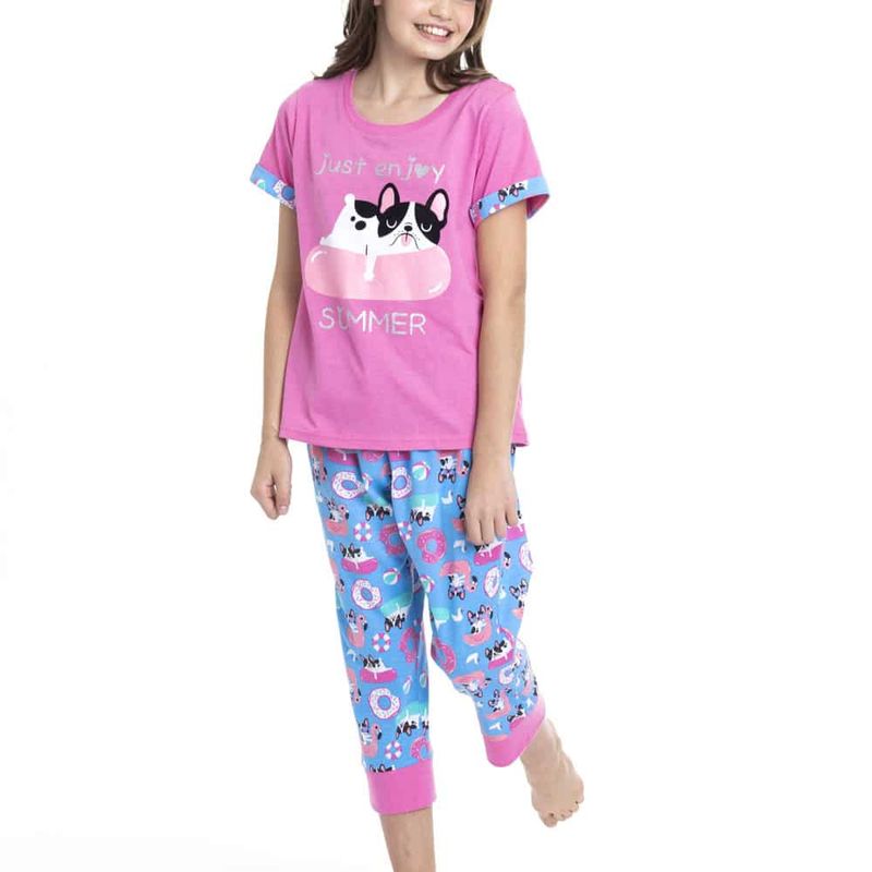 LADY GENNY - Pijama De Algodón Estampado Para Niñas Con Glitter