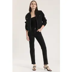 LIOLA - Jeans slim strass mujer negro