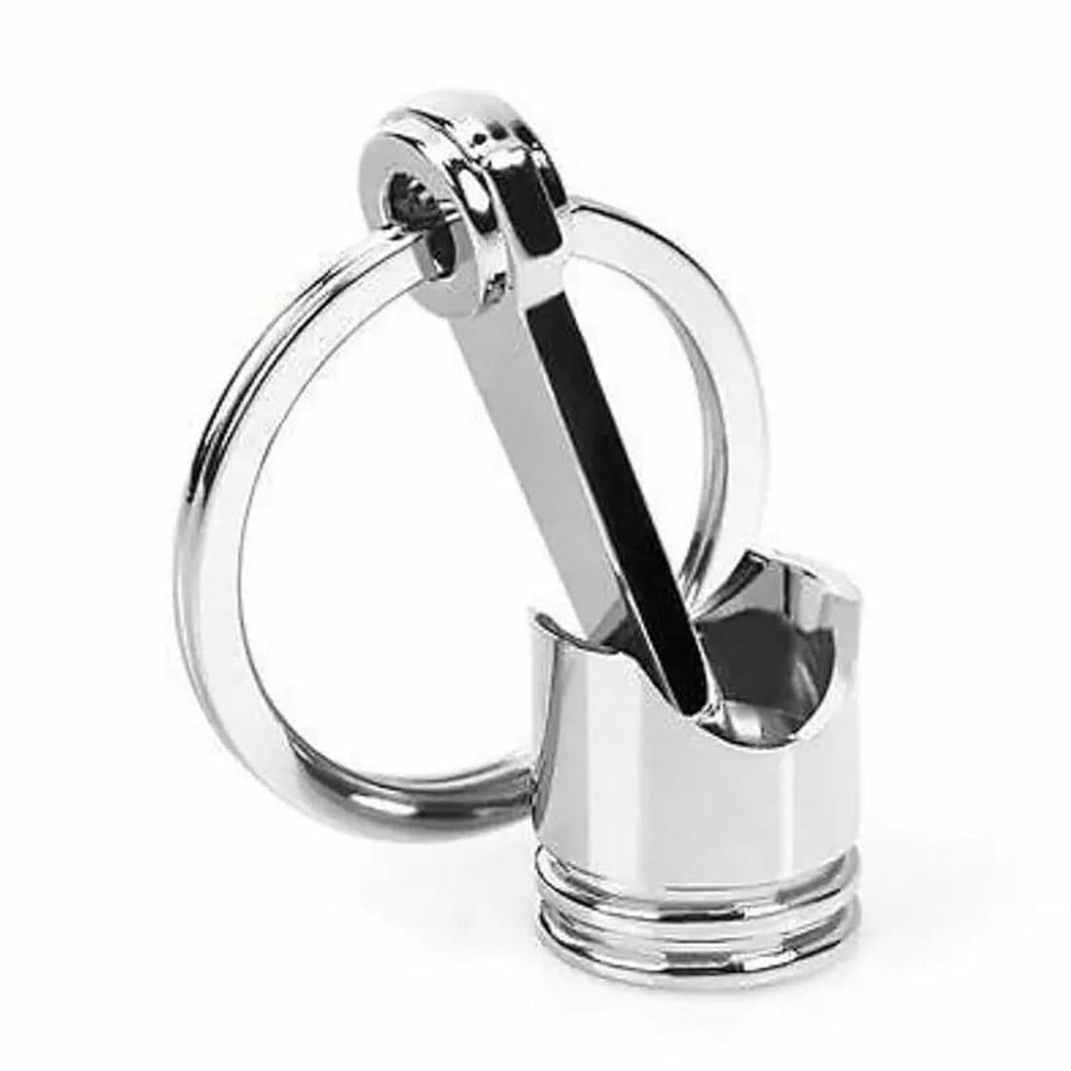 GENERICO - Llavero Pistón Metálico Cromado Tunning Autos Llaves