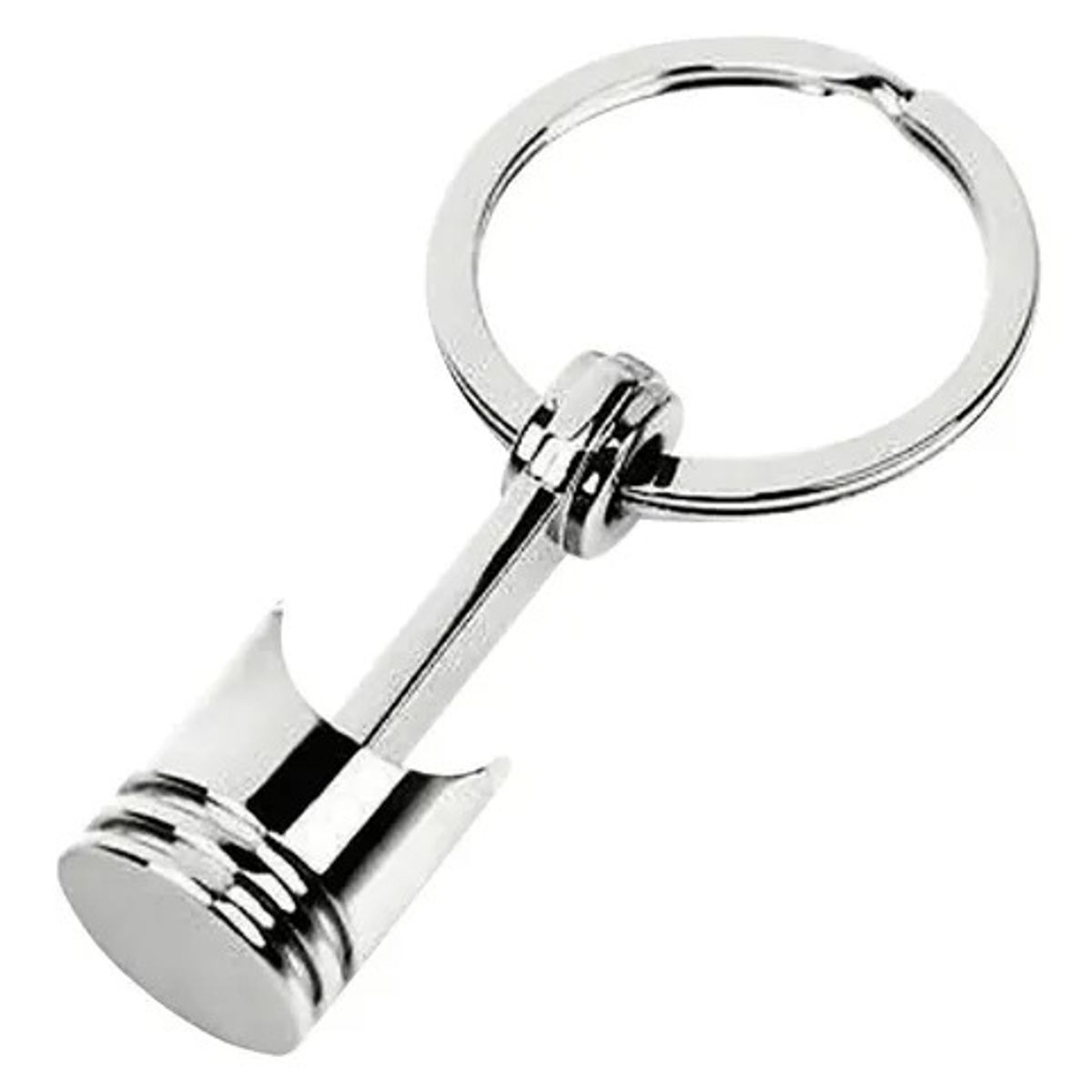 GENERICO - Llavero Pistón Metálico Cromado Tunning Autos Llaves