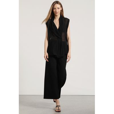 Imagen 2 del producto Blusa semitransparente mujer negro