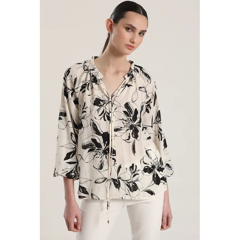 LIOLA - Blusa estampado floral liola mujer crudo