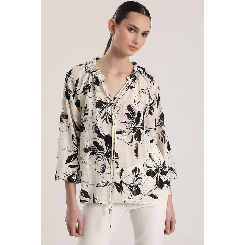LIOLA - Blusa estampado floral liola mujer crudo