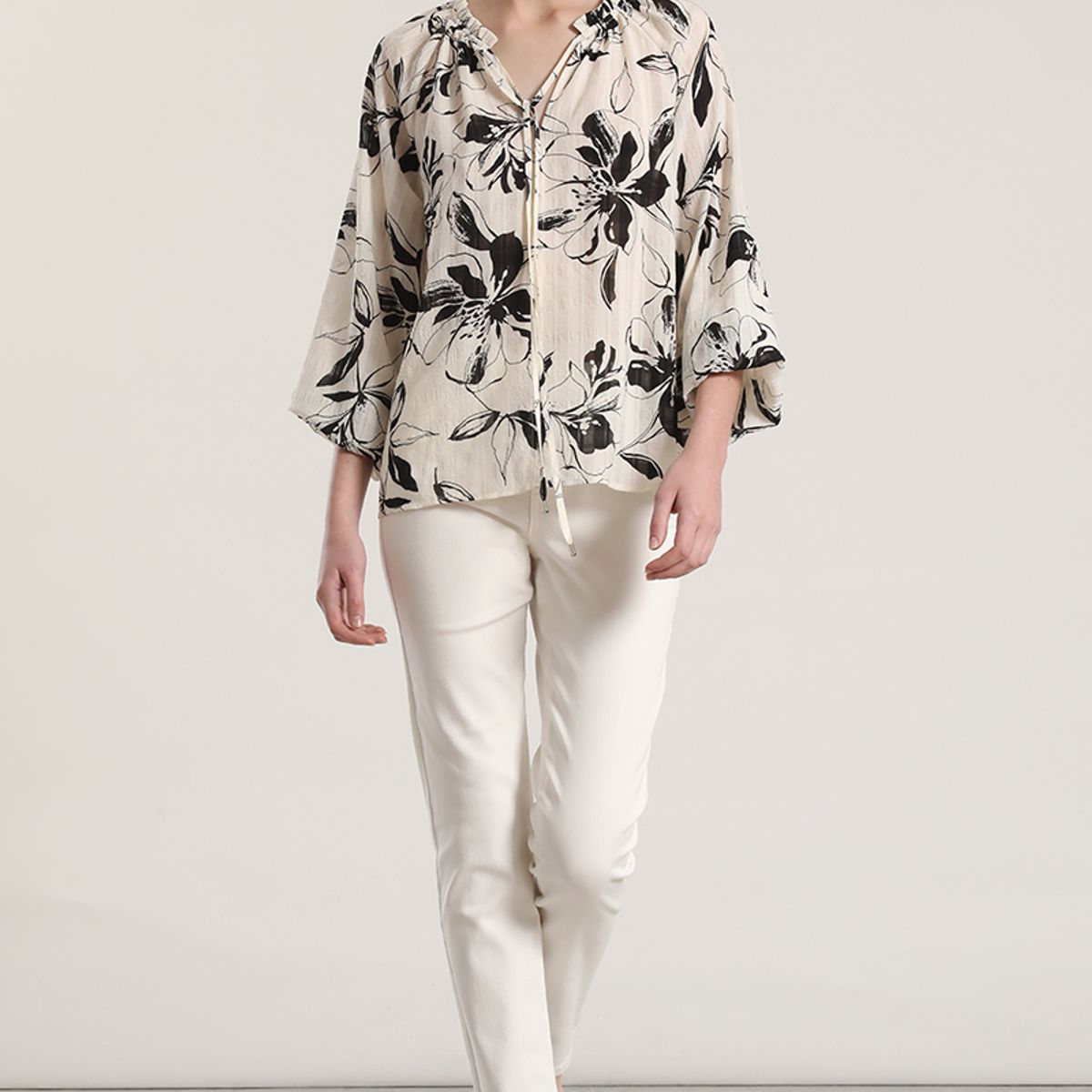 LIOLA - Blusa estampado floral liola mujer crudo
