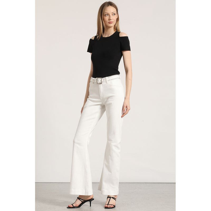 LIOLA - Jeans flare con cinturón liola mujer crudo