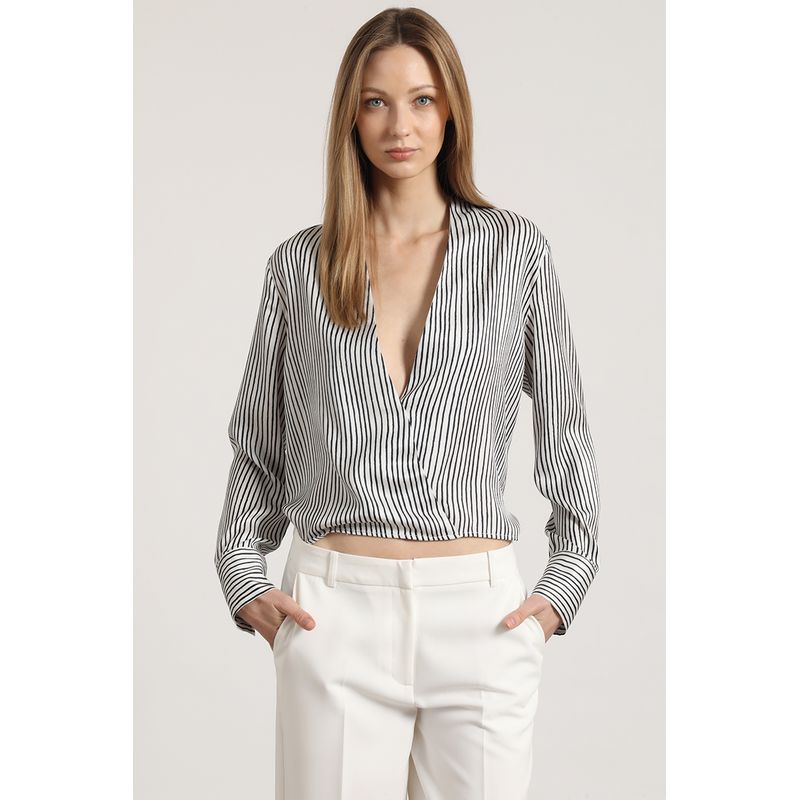 LIOLA - Blusa listada Liola mujer crudo