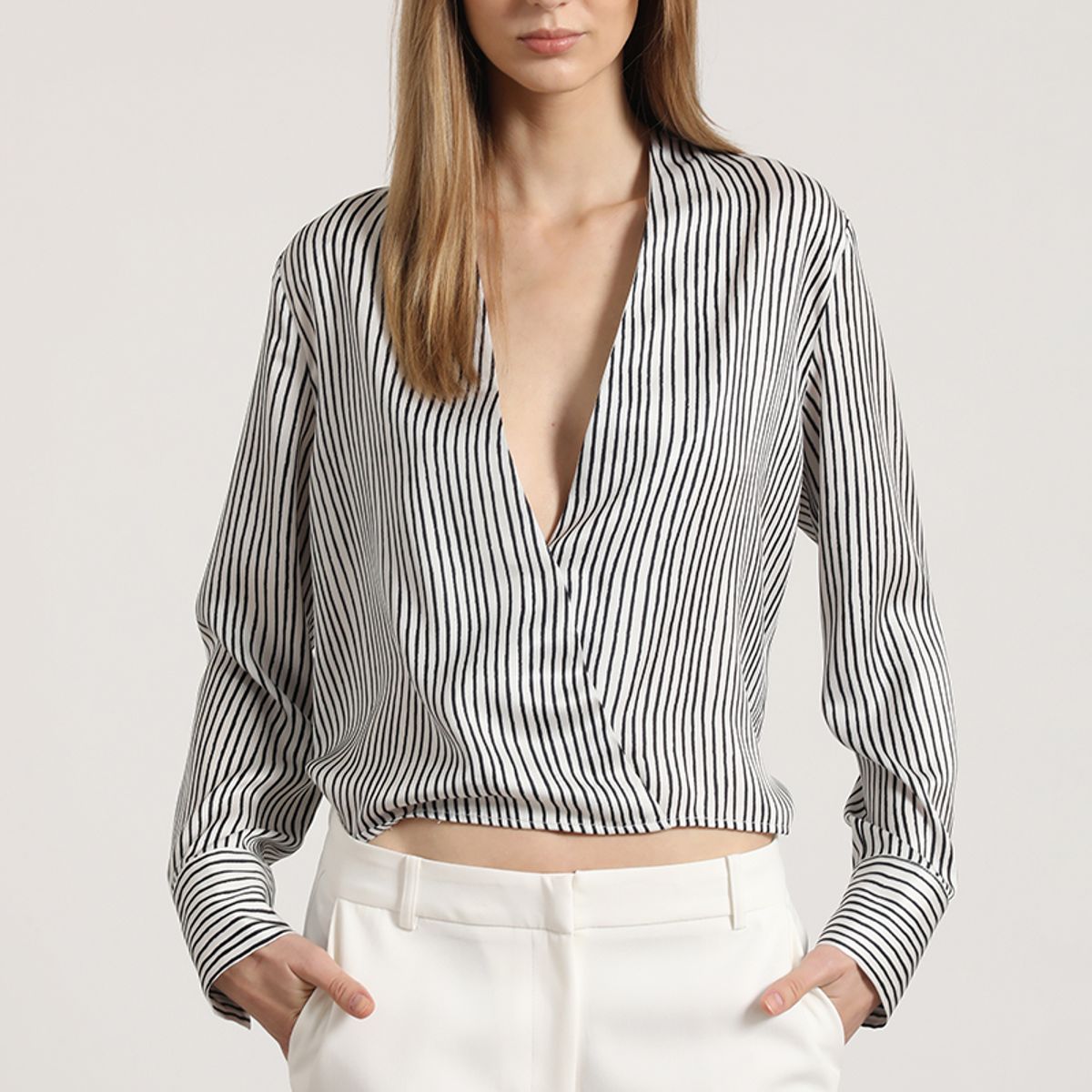 LIOLA - Blusa listada Liola mujer crudo