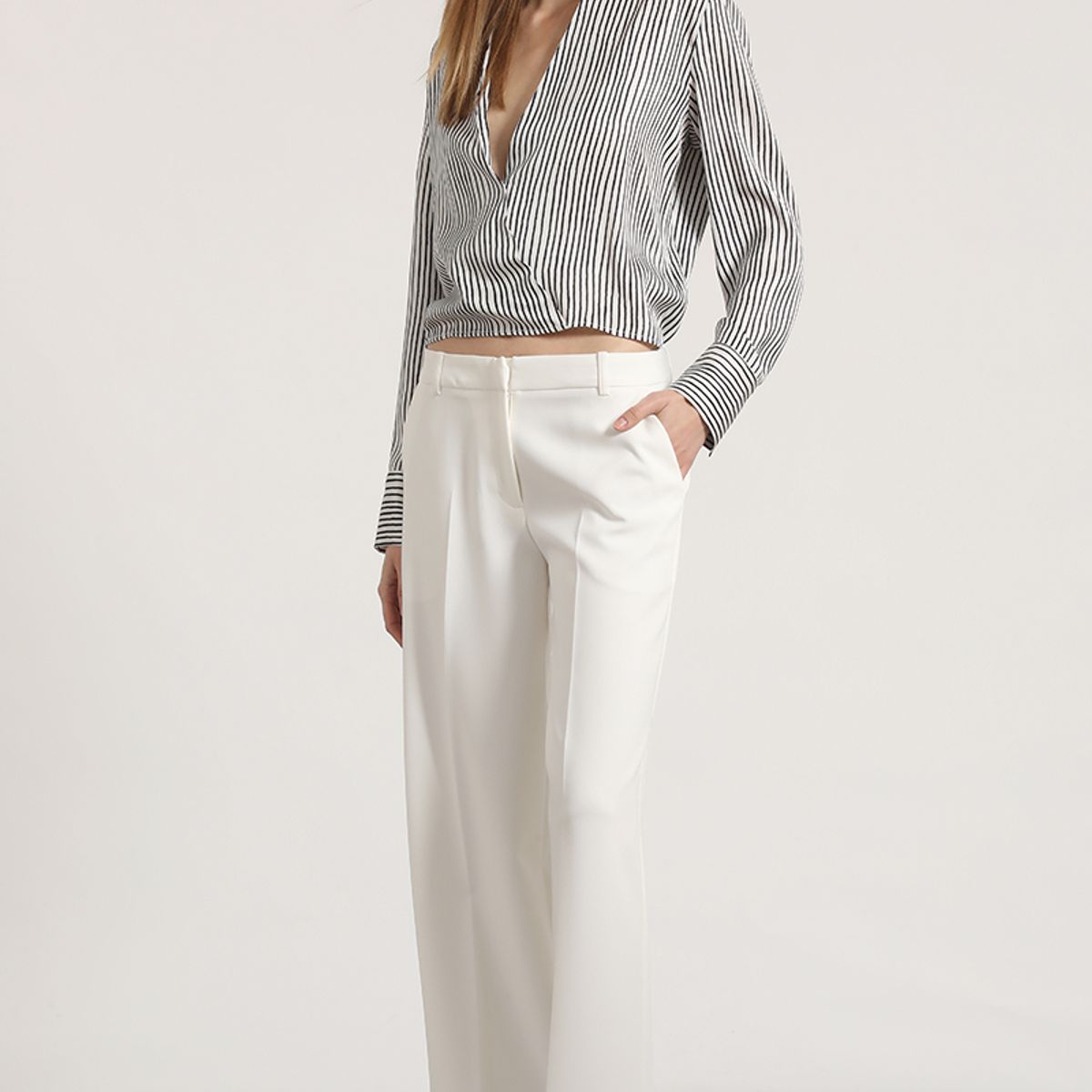 LIOLA - Blusa listada Liola mujer crudo