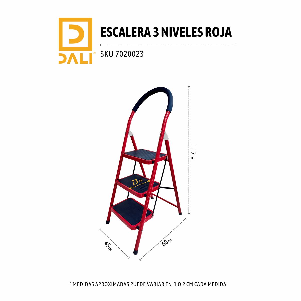 DALI - ESCALERA 3 NIVELES ROJA