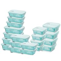 Set 20 Contenedores Hermeticos Alimentos De Vidrio