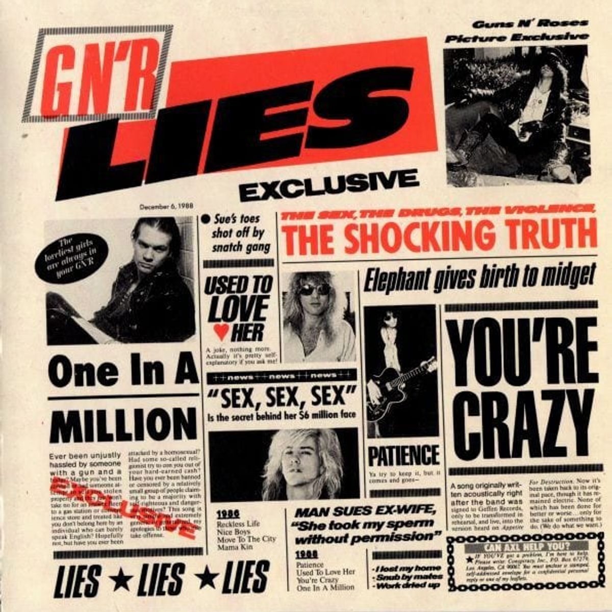 GRUPO LASER DISC - CD GUNS N ROSES GNR LIES 1CD