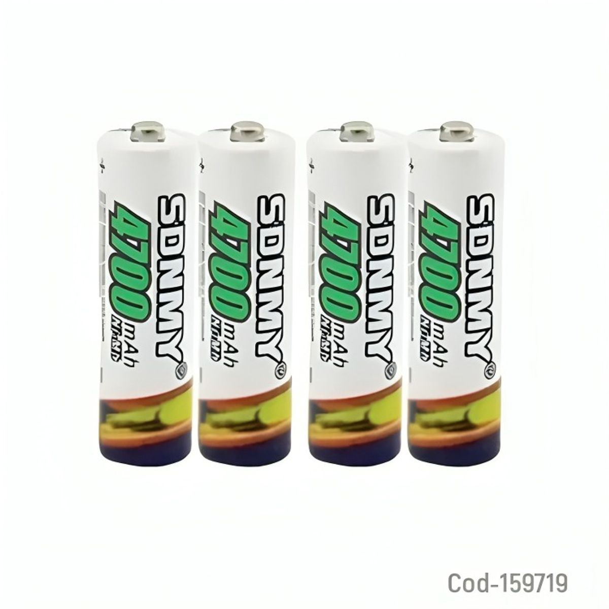 GENERICO - PILAS SDNMY AA SET X 4 PCS 12V RECARGABLE 4700 MAH CAJA PVC