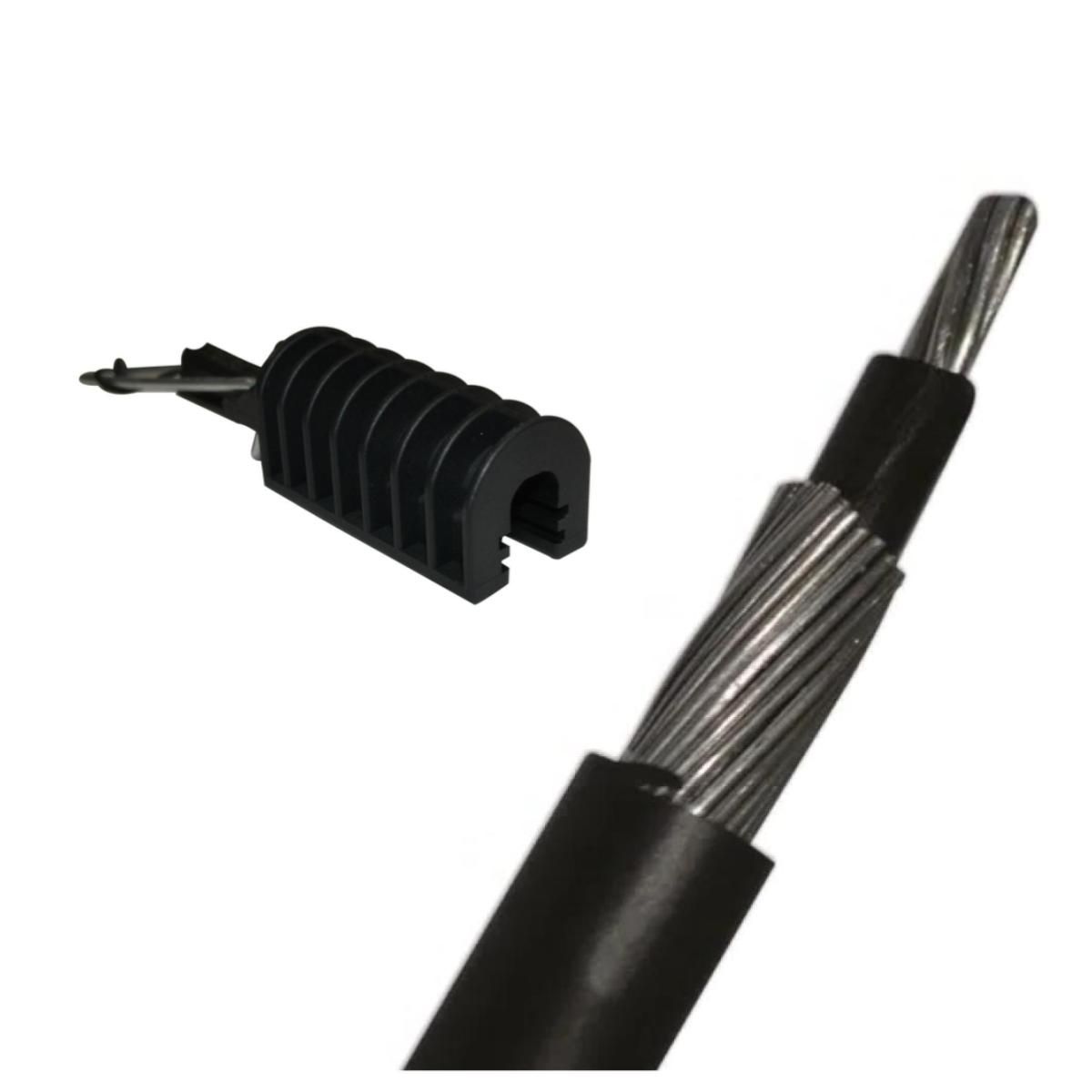 GENERICO - Pack 100mt cable concentrico 2x6mm con 3 grampas acometida