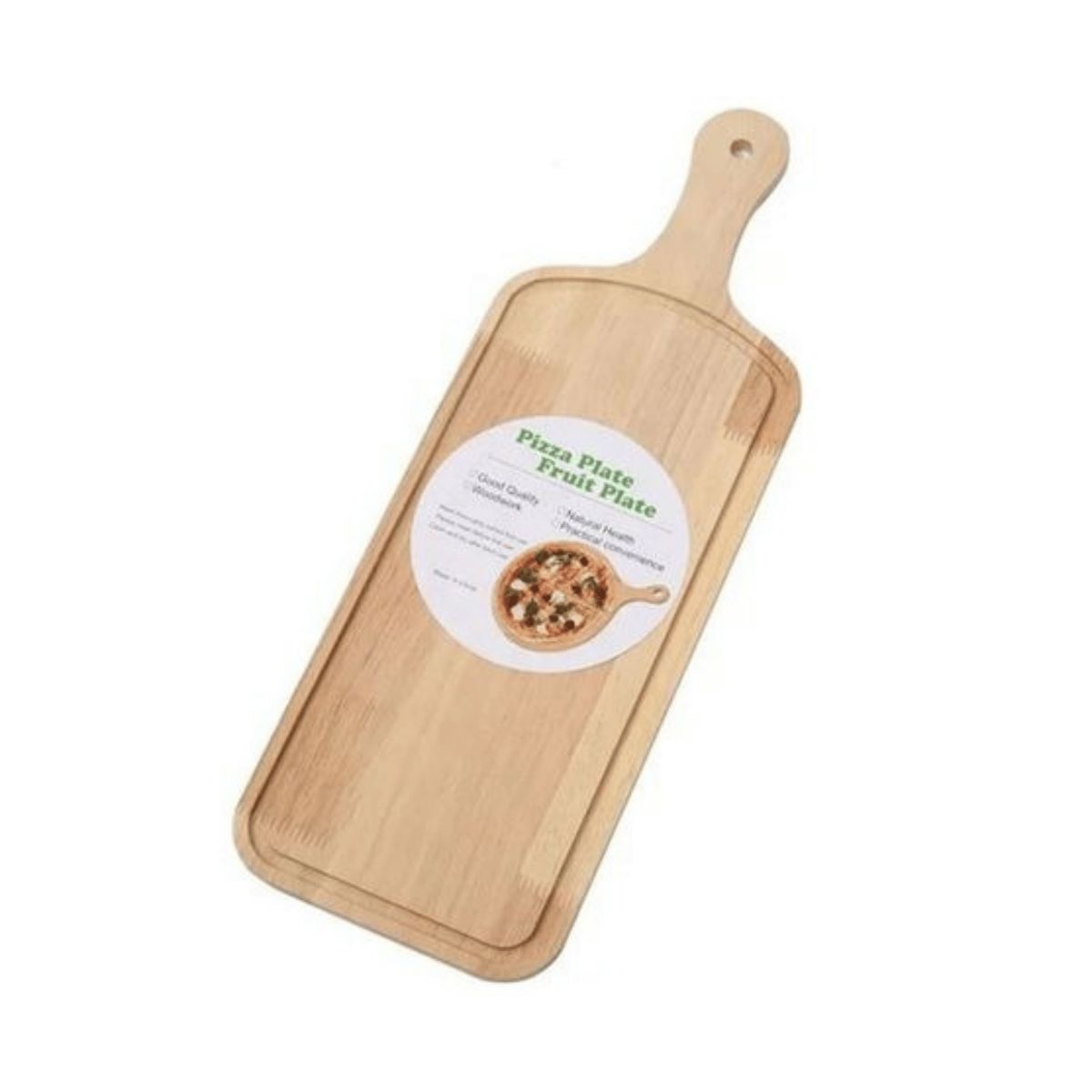 HOMESTAR - Tabla de Servir y Cortar Rectangular de Bambú con Mango - 46x16 cm