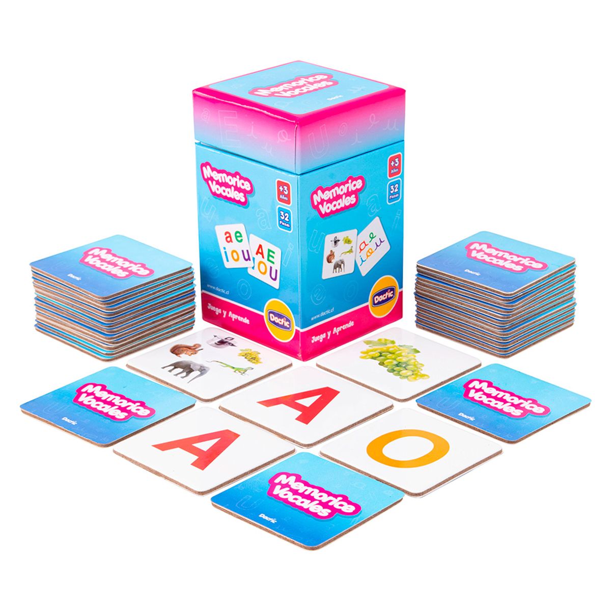 DACTIC - Juego Didáctico Memorice Vocal Cartón Dactic