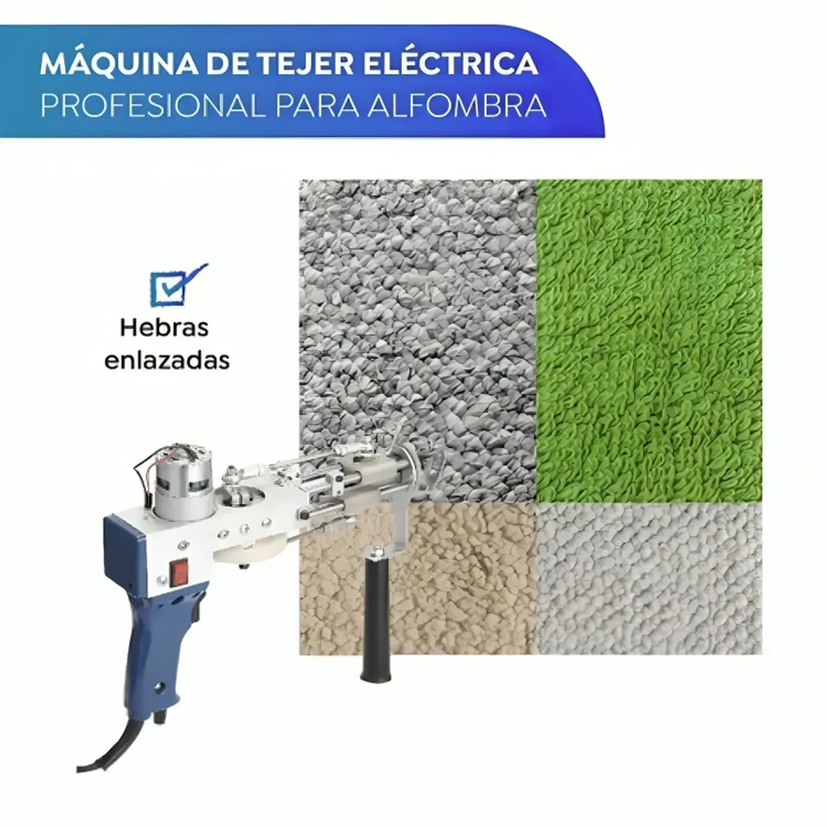 GENERICO - Pistola Tufting 2 En 1 Cut Y Loop Maquina De Tejer Alfombras