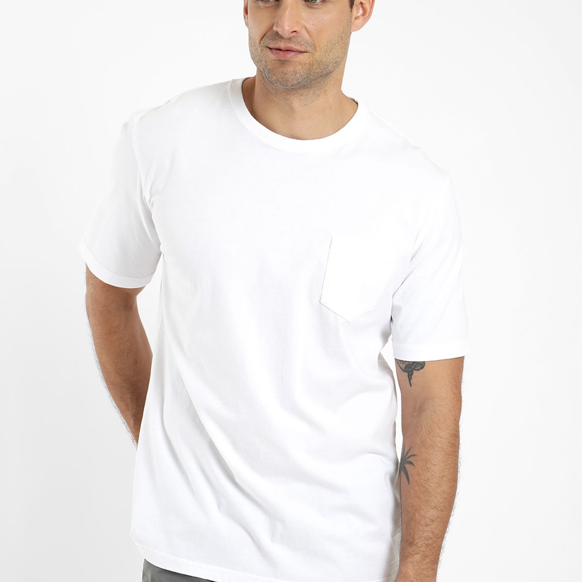 FROENS - Polera hombre manga corta bolsillo 100% algodón orgánico Froens