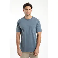 FROENS - Polera hombre manga corta bolsillo 100% algodón orgánico