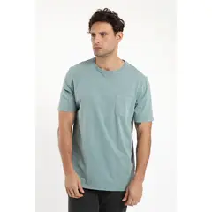 FROENS - Polera hombre manga corta bolsillo 100% algodón orgánico